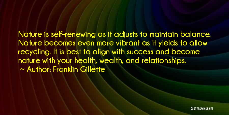 Health And Happiness Quotes By Franklin Gillette