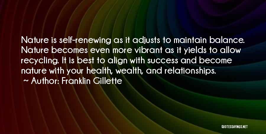 Health And Success Quotes By Franklin Gillette