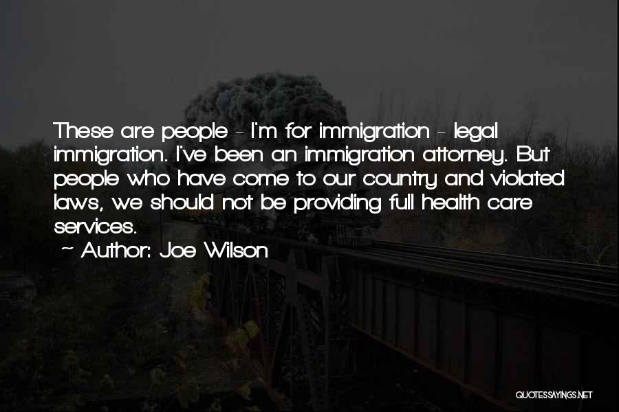 Health Care Services Quotes By Joe Wilson