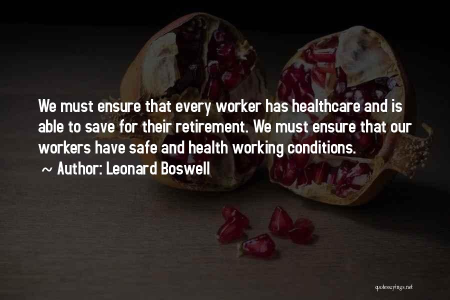 Health Conditions Quotes By Leonard Boswell