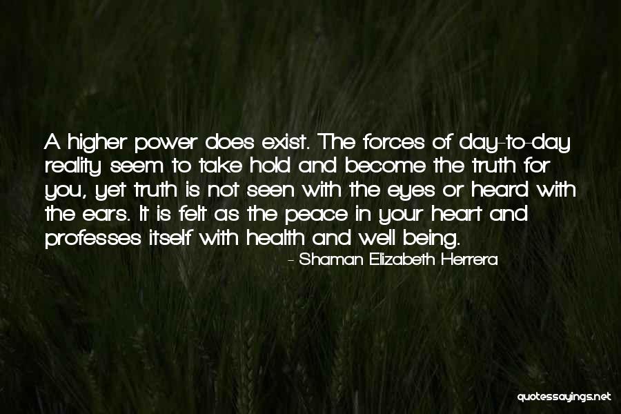 Health Is Not Well Quotes By Shaman Elizabeth Herrera