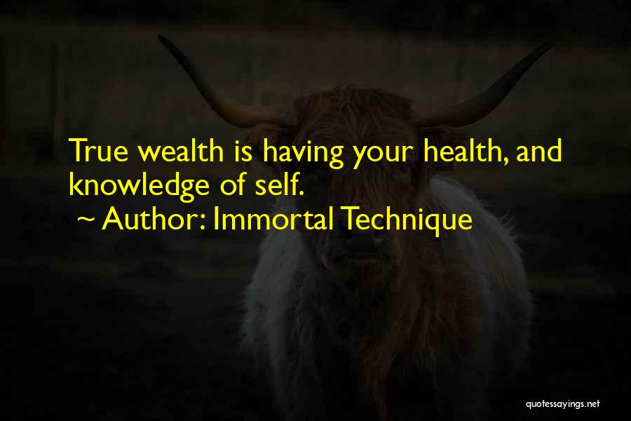 Health Is Wealth Quotes By Immortal Technique