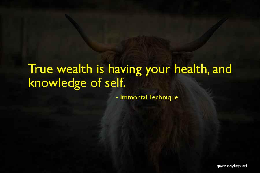 Health Is Wealth Quotes By Immortal Technique