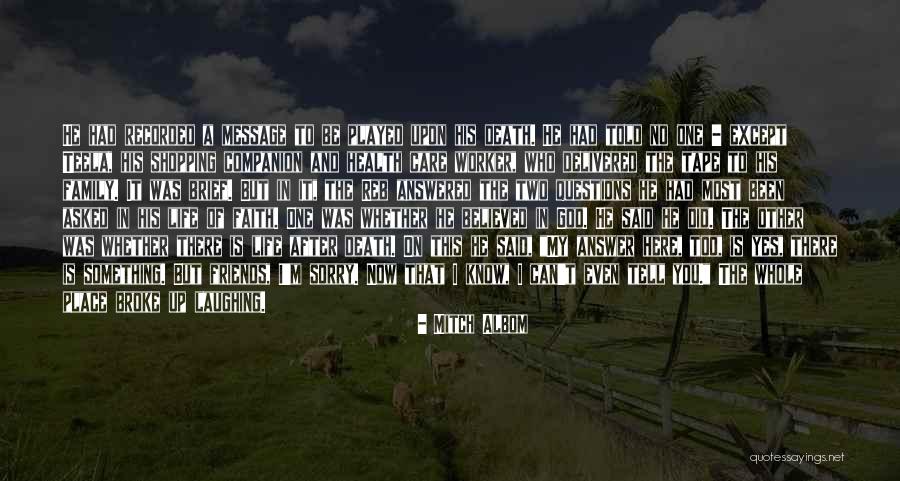 Health Message Quotes By Mitch Albom