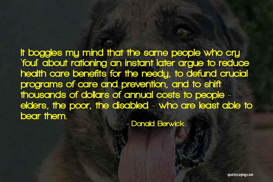 Health Prevention Quotes By Donald Berwick