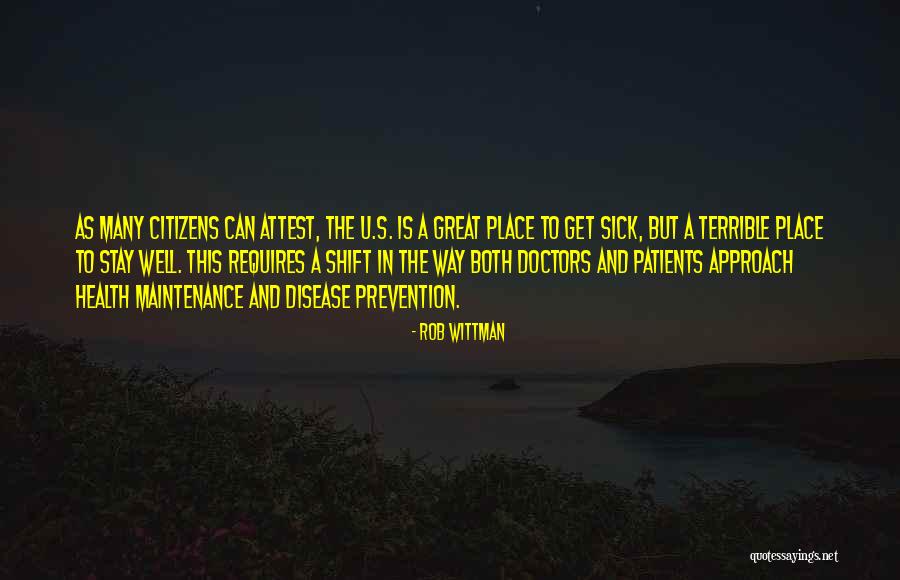 Health Prevention Quotes By Rob Wittman