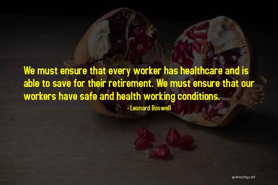 Healthcare Workers Quotes By Leonard Boswell