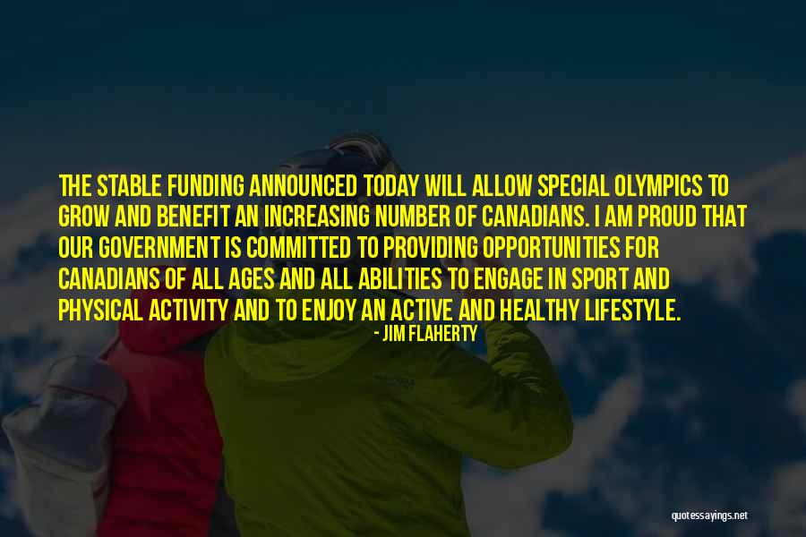 Healthy Active Lifestyle Quotes By Jim Flaherty