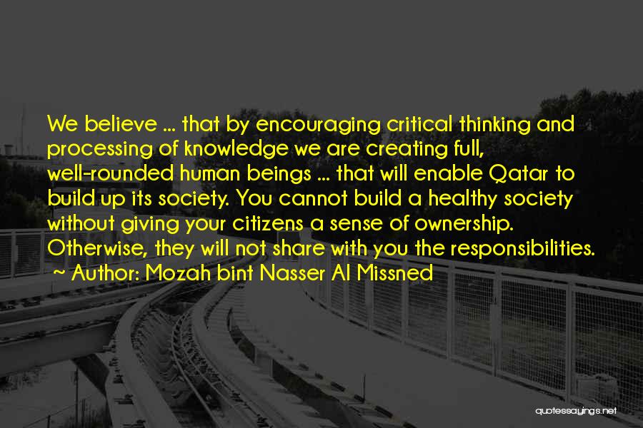 Healthy Citizens Quotes By Mozah Bint Nasser Al Missned