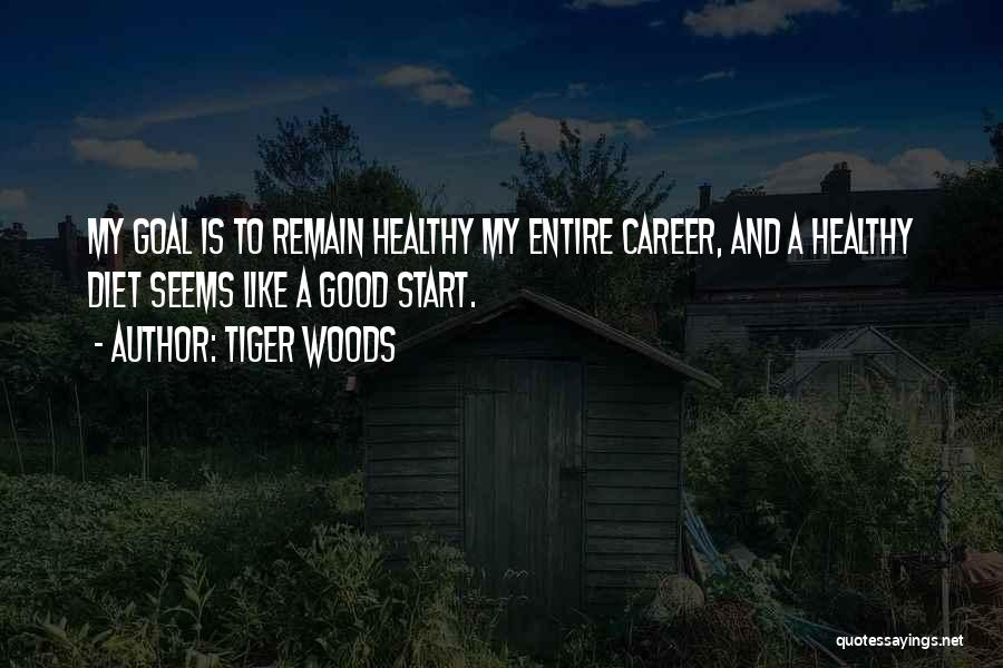 Healthy Diet Quotes By Tiger Woods