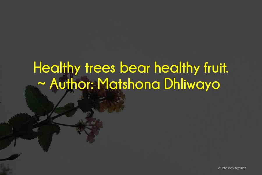 Healthy Sayings And Quotes By Matshona Dhliwayo
