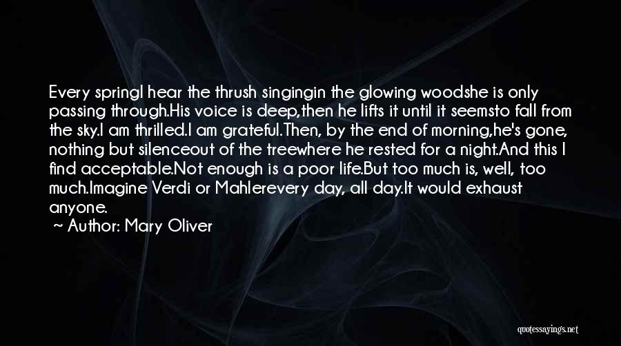 Hear His Voice Quotes By Mary Oliver