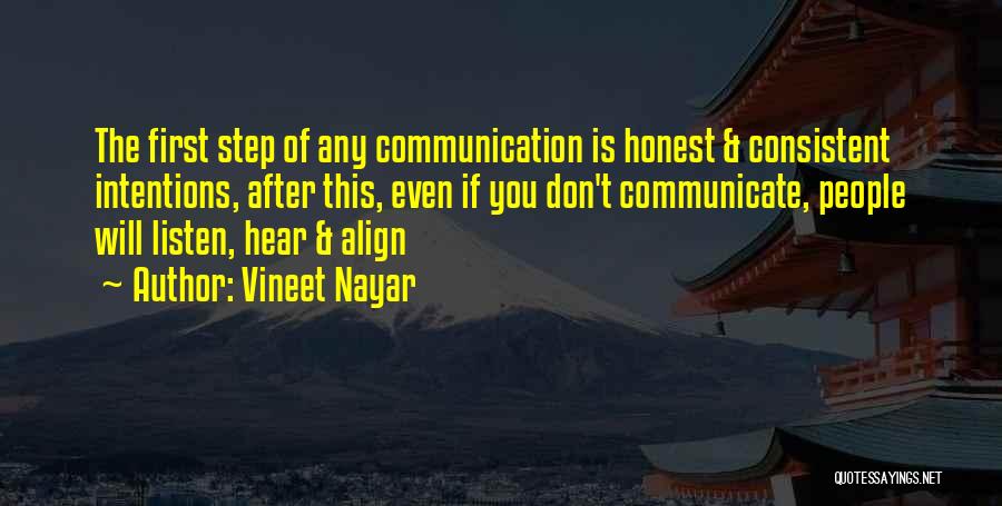 Hear Listen Quotes By Vineet Nayar