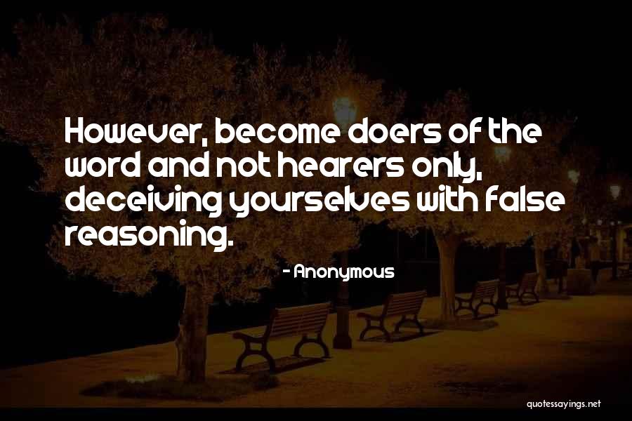 Hearers Doers Quotes By Anonymous Hearers Doers Quotes By Anonymous