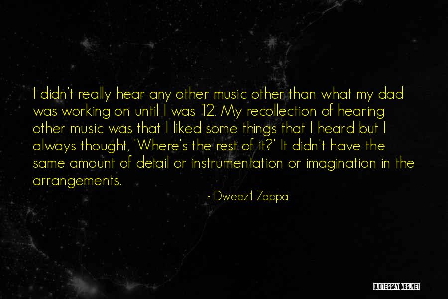 Hearing Music Quotes By Dweezil Zappa