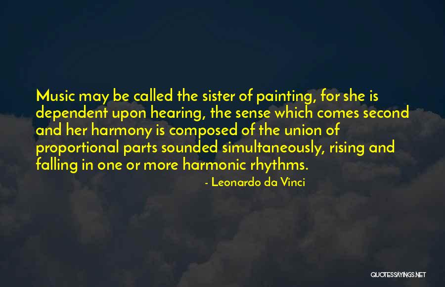 Hearing Music Quotes By Leonardo Da Vinci