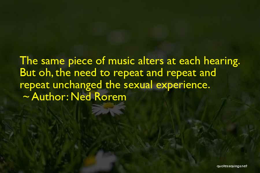 Hearing Music Quotes By Ned Rorem