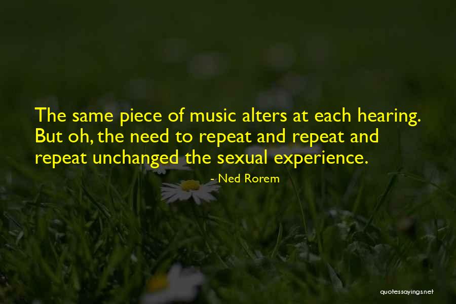 Hearing Music Quotes By Ned Rorem