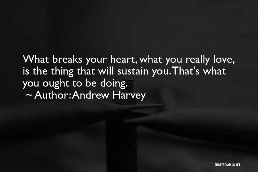 Heart Breaks Love Quotes By Andrew Harvey