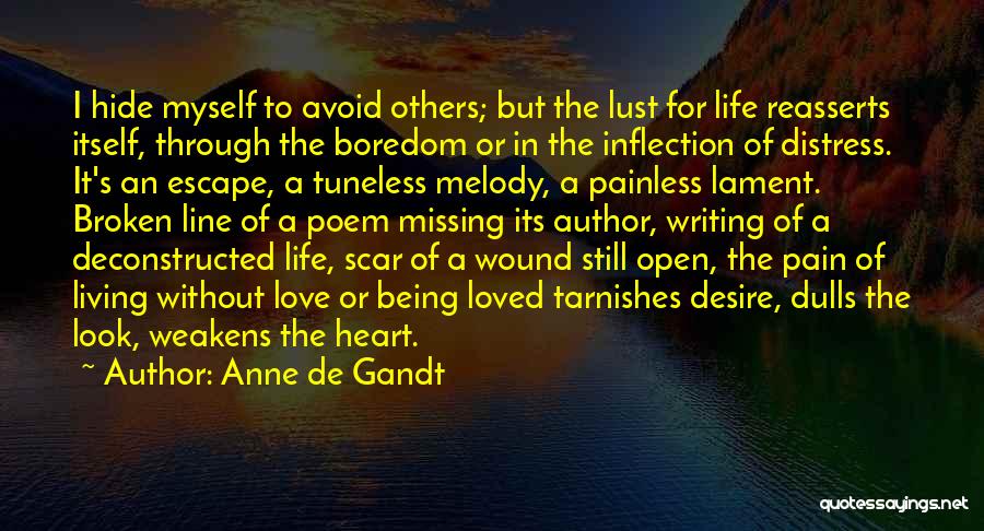 Heart Broken One Line Quotes By Anne De Gandt