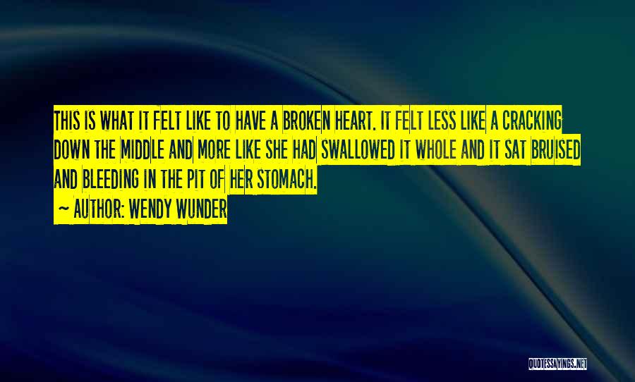 Heart Is Broken Quotes By Wendy Wunder