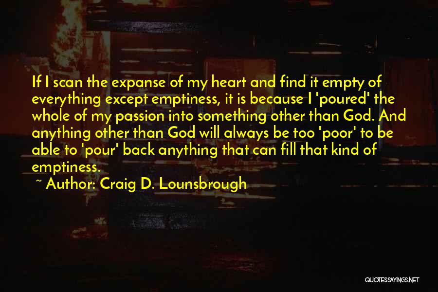 Heart Is Empty Quotes By Craig D. Lounsbrough