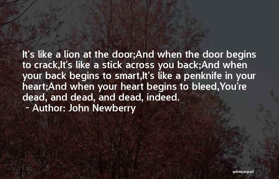 Heart Like A Lion Quotes By John Newberry