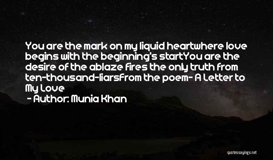 Heart Poems Quotes By Munia Khan
