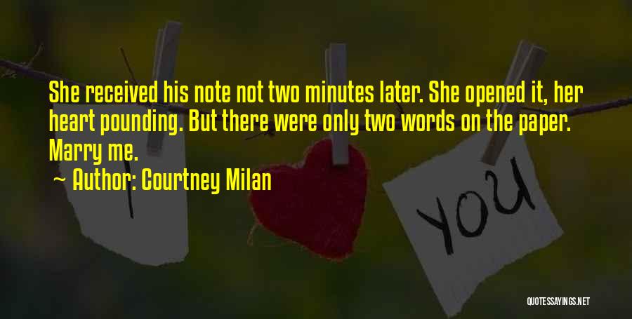 Heart Pounding Quotes By Courtney Milan