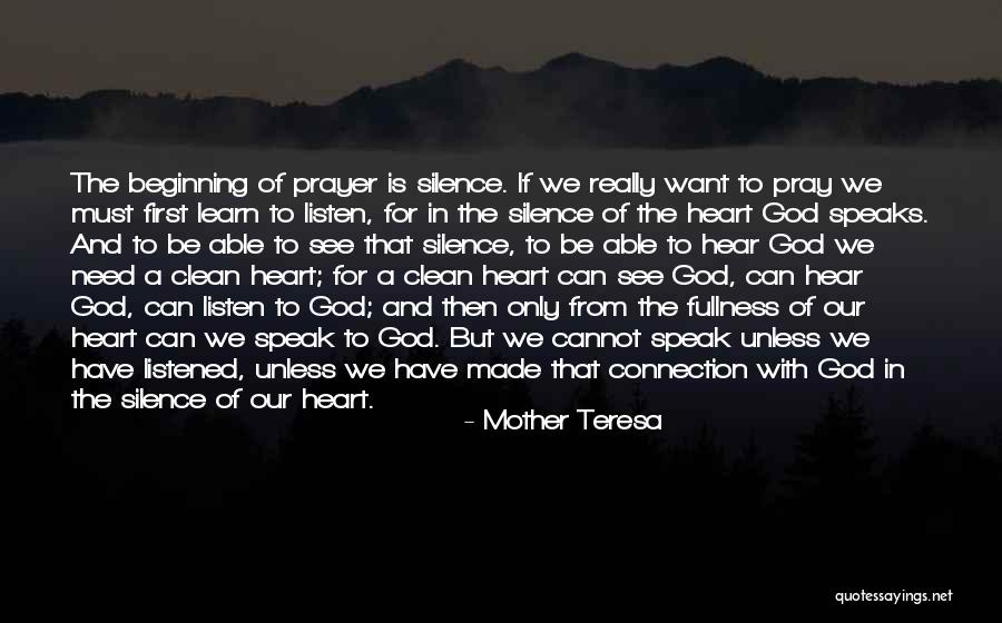 Heart To Heart Connection Quotes By Mother Teresa