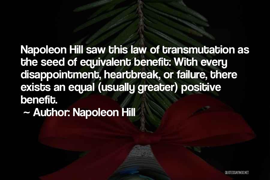 Heartbreak And Disappointment Quotes By Napoleon Hill