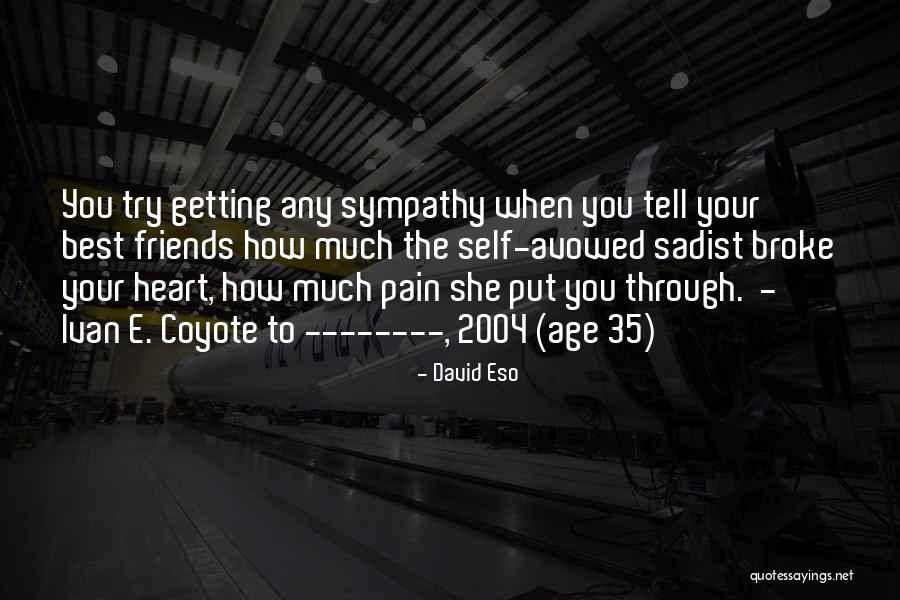 Heartbreak Getting Over Quotes By David Eso