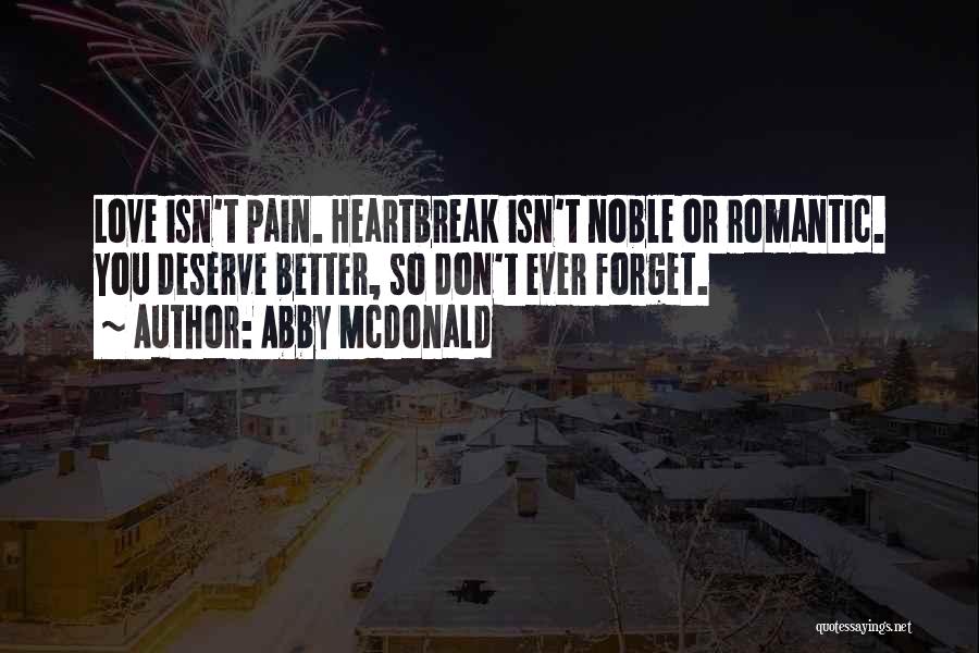 Heartbreak Pain Quotes By Abby McDonald