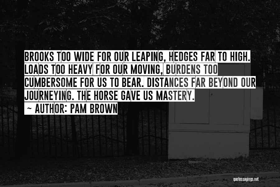 Heavy Burdens Quotes By Pam Brown