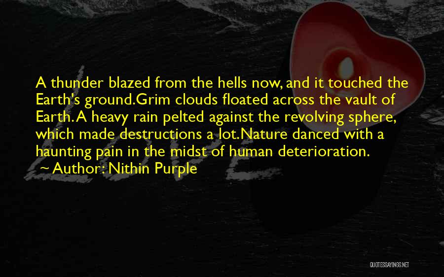 Heavy Clouds Quotes By Nithin Purple