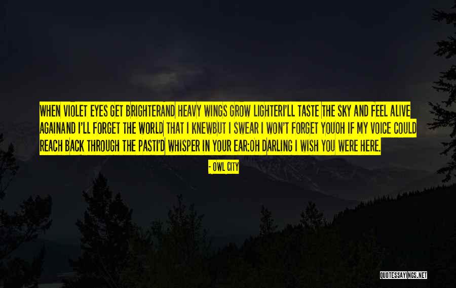 Heavy Eyes Quotes By Owl City Heavy Eyes Quotes By Owl City