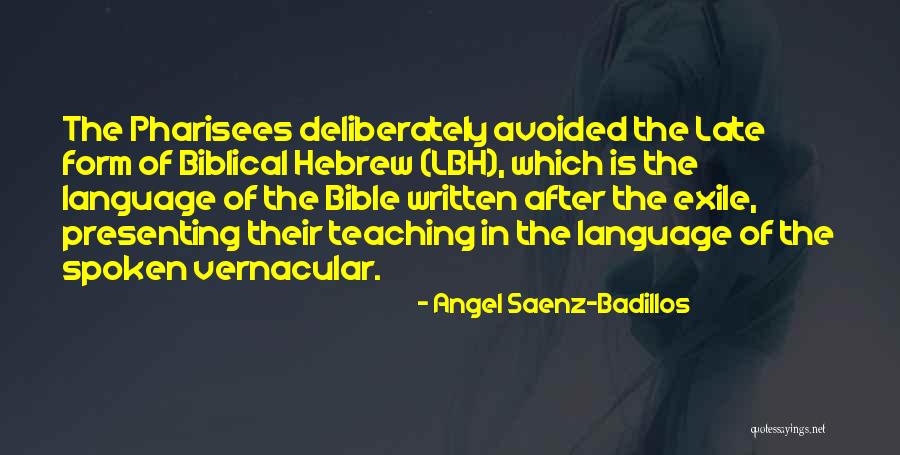 Hebrew Language Bible Quotes By Angel Saenz-Badillos Hebrew Language Bible Quotes By Angel Saenz-Badillos