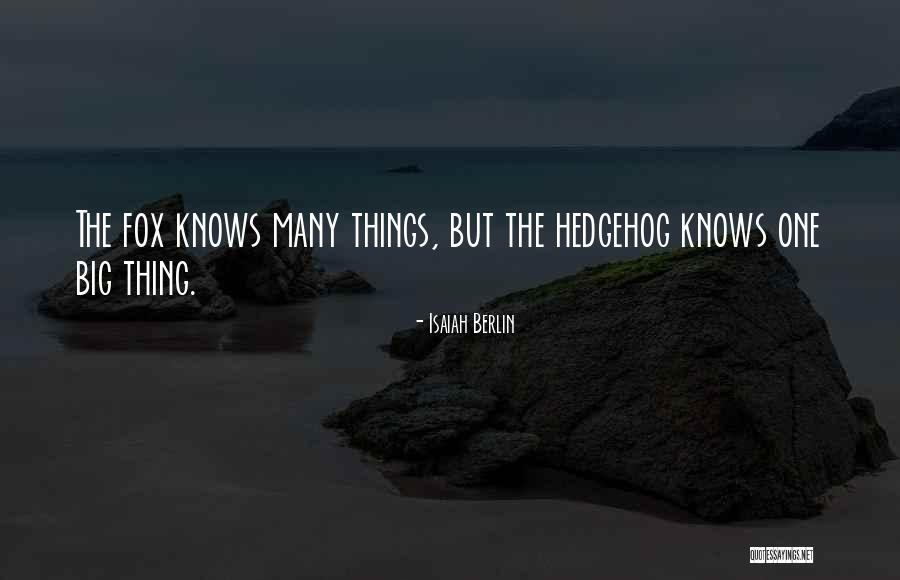 Hedgehog Quotes By Isaiah Berlin Hedgehog Quotes By Isaiah Berlin