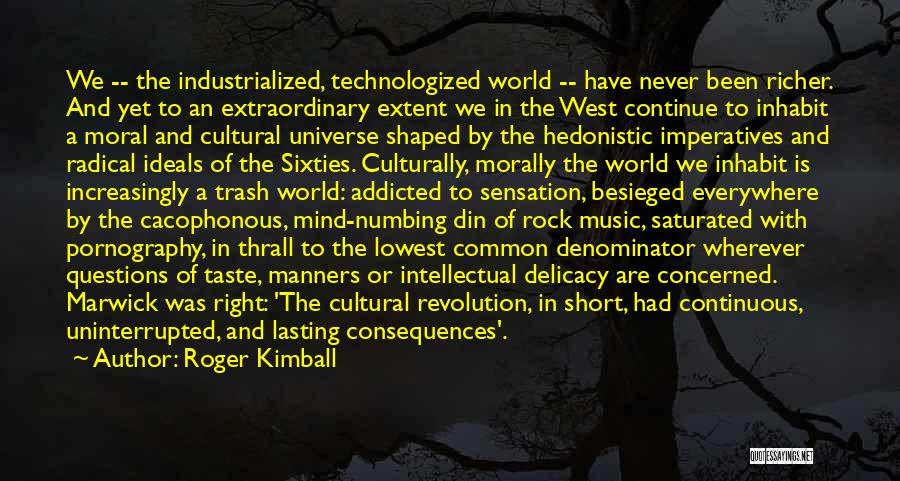 Hedonistic Quotes By Roger Kimball