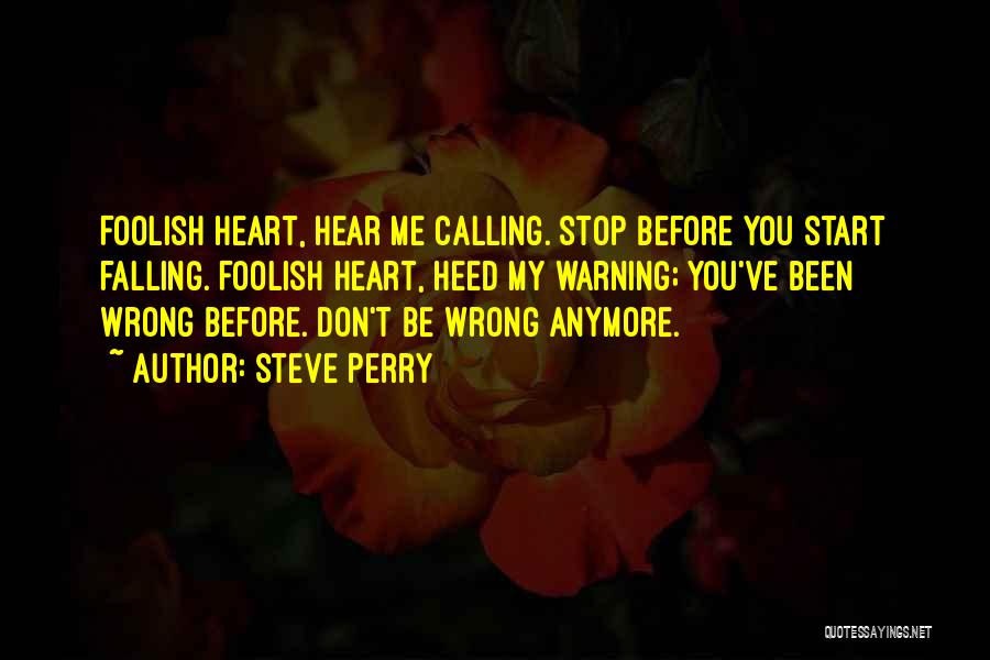 Heed My Warning Quotes By Steve Perry