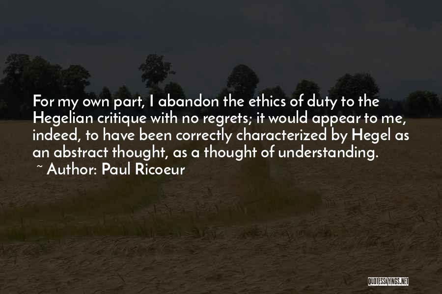 Hegelian Quotes By Paul Ricoeur