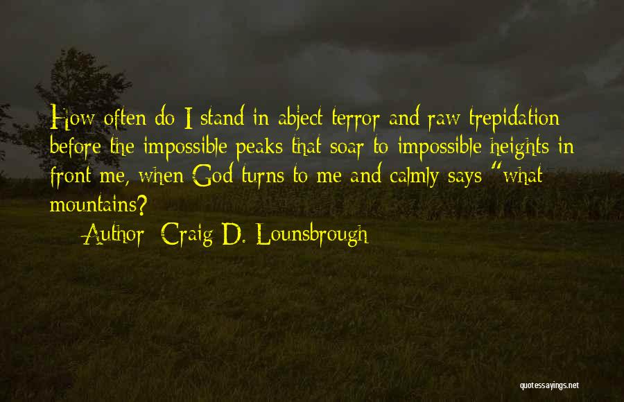 Heights Of Mountains Quotes By Craig D. Lounsbrough
