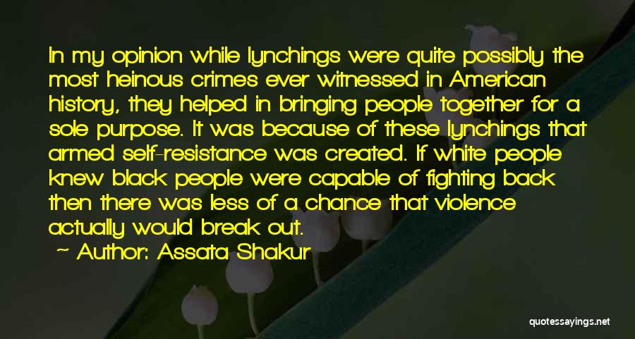 Heinous Crimes Quotes By Assata Shakur