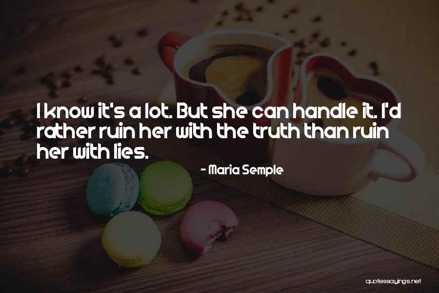 Heintschel Plastering Quotes By Maria Semple Heintschel Plastering Quotes By Maria Semple