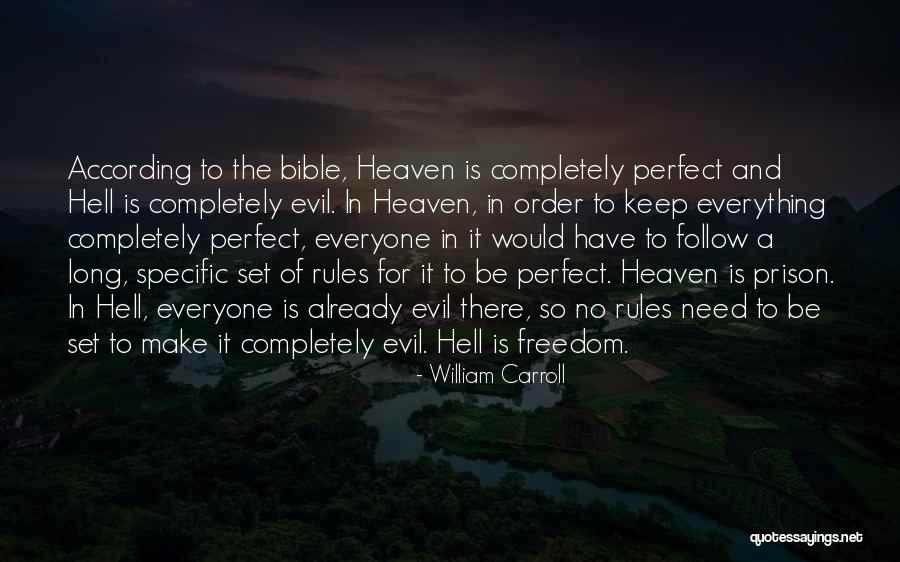 Hell Bible Quotes By William Carroll