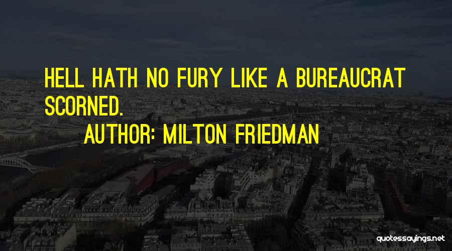 Hell Hath No Fury Quotes By Milton Friedman