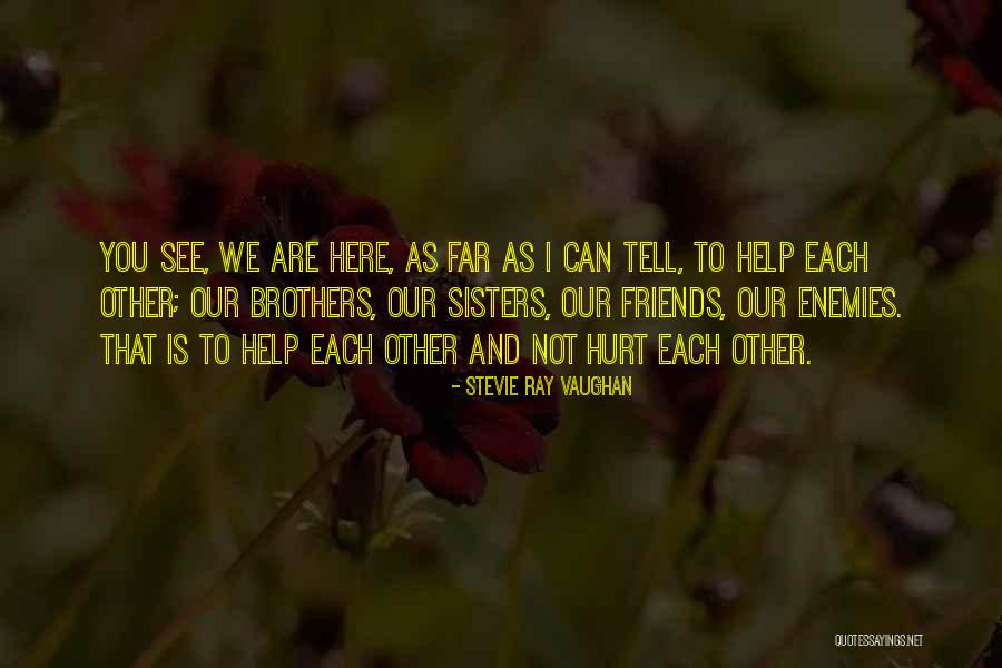 Help Friends Quotes By Stevie Ray Vaughan