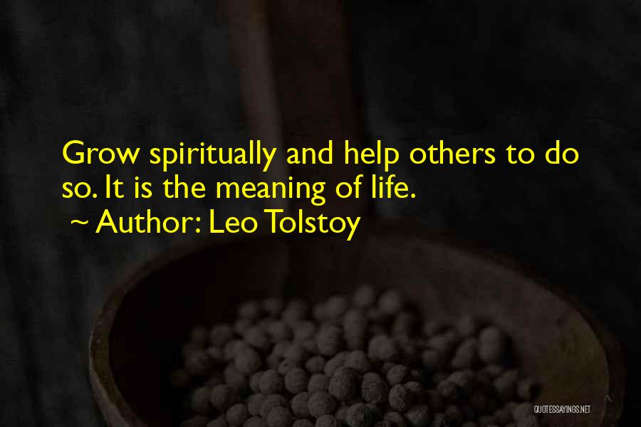 Help Others Grow Quotes By Leo Tolstoy