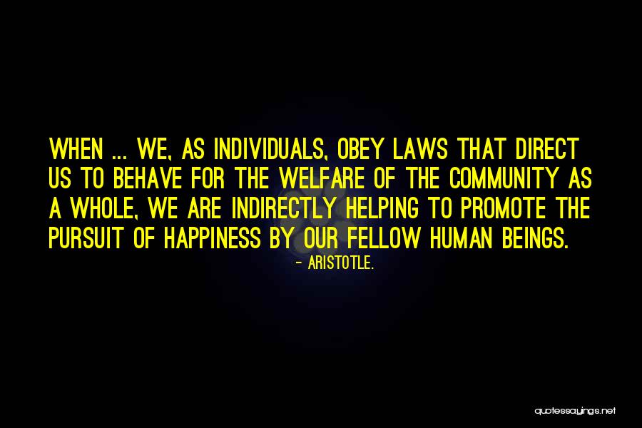 Helping Each Others Quotes By Aristotle.