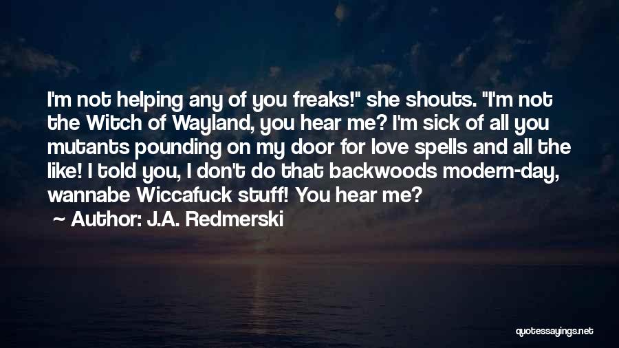 Helping Others Who Are Sick Quotes By J.A. Redmerski